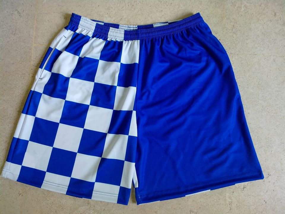Fully Sublimated Checkerd Blue Shorts